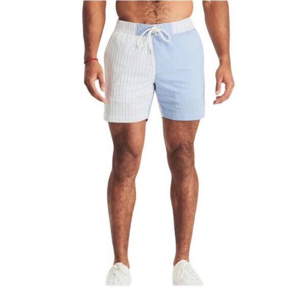 Ser.O.Ya Men's Ziggy Swim Trunk Shorts in Blue Stripe Combo Size L NWT - Picture 3 of 9